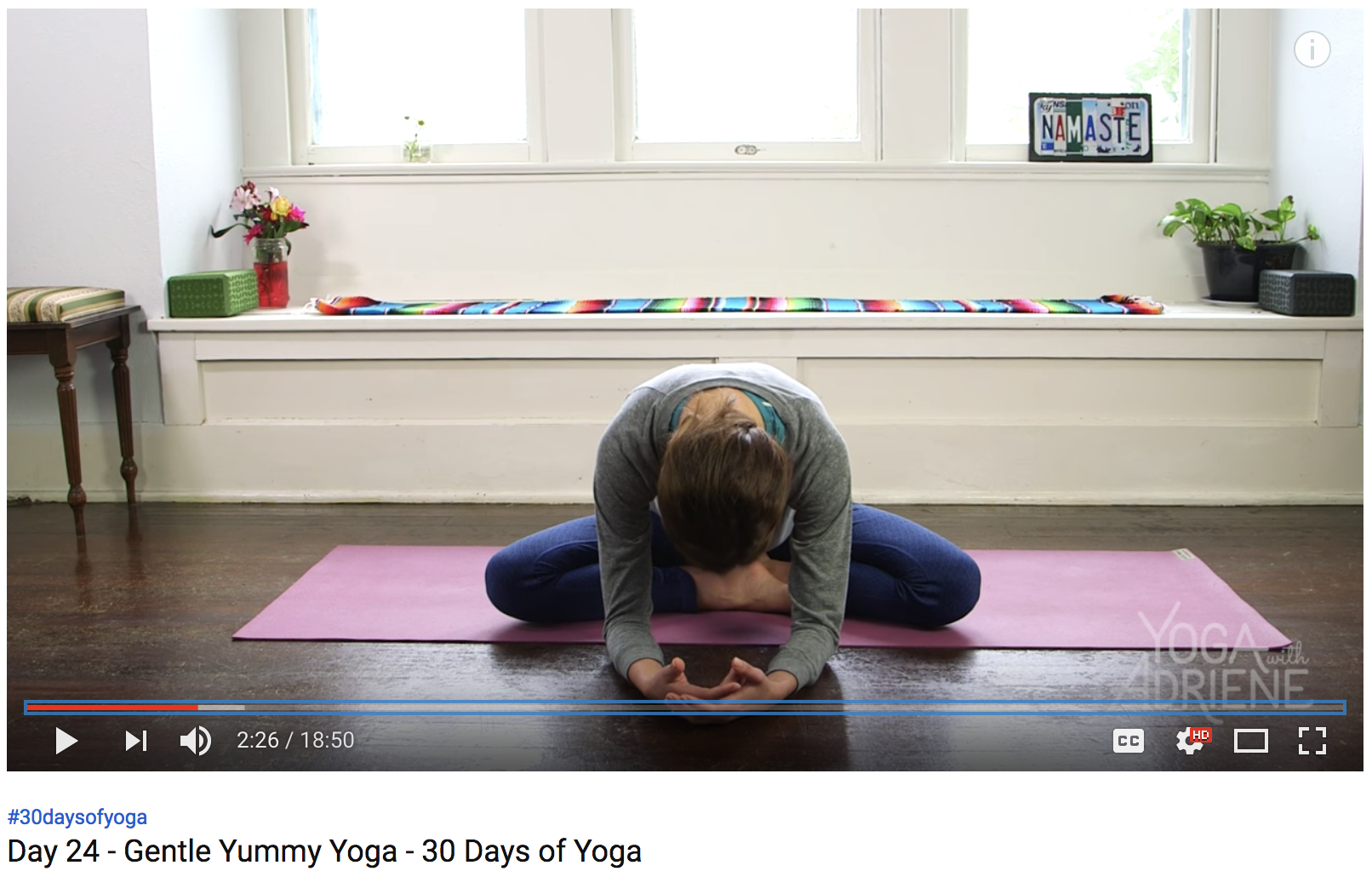 Gentle Yummy Yoga with Adriene (20 min)