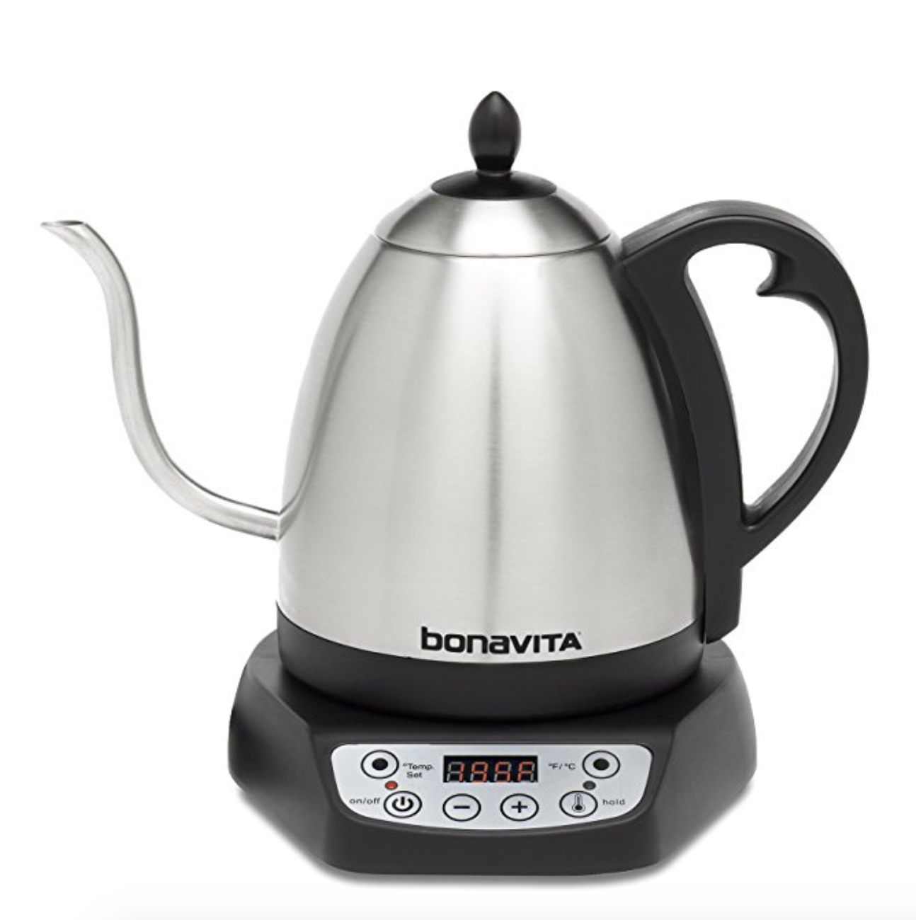 Bonavita Electric Kettle    Another product we use every single day! My boyfriend likes it because you can set the temperature to an  exact  degree (206 for the perfect pour over coffee), and I like it because it makes me feel fancy every time I make a hot drink (which is very often). It’s also speedy and looks good on your countertop.